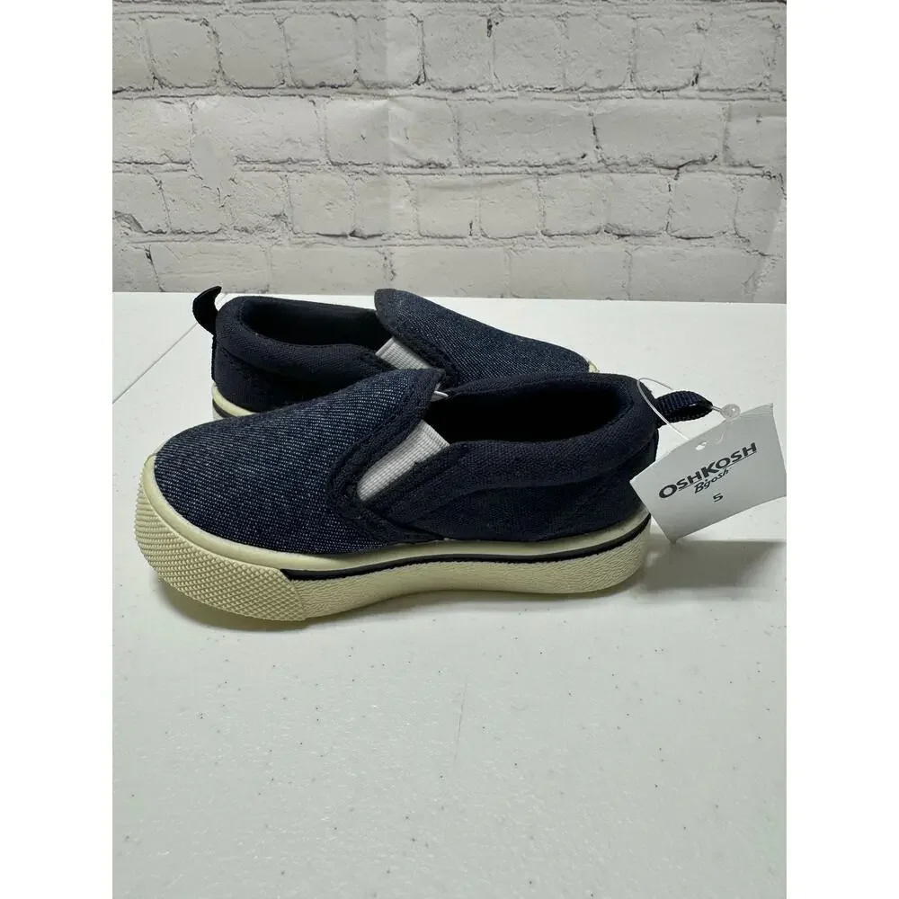 OshKosh B’gosh Toddler/baby Boys Canvas Slip-On Sneakers Blue Size 5